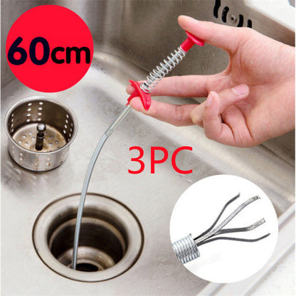 60CM Sewer Dredger Spring Pipe Dredging Tool Household Hair Cleaner Drain Clog Remover Cleaning Tools Household For Kitchen Sink Kitchen Gadgets Trento store