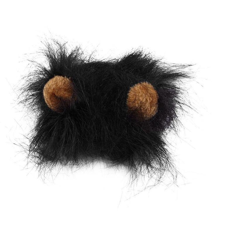 Funny Pet Hat For Small Dogs Cats Hat Emulation Lion Hair Mane Ears Head Cap Scarf Pet Halloween Festival Costume Trento store