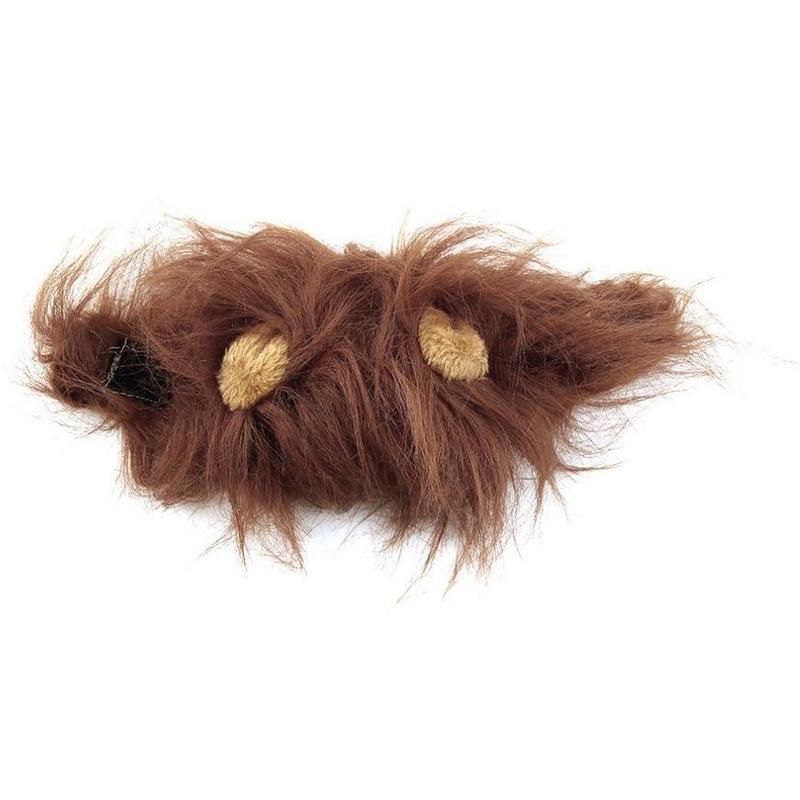 Funny Pet Hat For Small Dogs Cats Hat Emulation Lion Hair Mane Ears Head Cap Scarf Pet Halloween Festival Costume Trento store