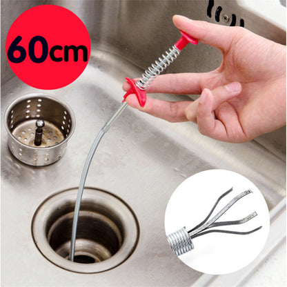 60CM Sewer Dredger Spring Pipe Dredging Tool Household Hair Cleaner Drain Clog Remover Cleaning Tools Household For Kitchen Sink Kitchen Gadgets Trento store