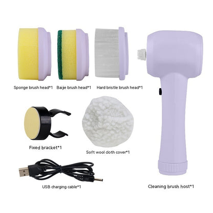 Electric Cleaning Brush 4 In 1 Spinning Scrubber Handheld Electric Cordless Cleaning Brush Portable Trento store