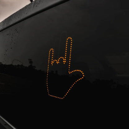 Funny New LED Illuminated Gesture Light Car Finger Light With Remote Road Rage Signs Middle Finger Gesture Light Hand Lamp Trento store