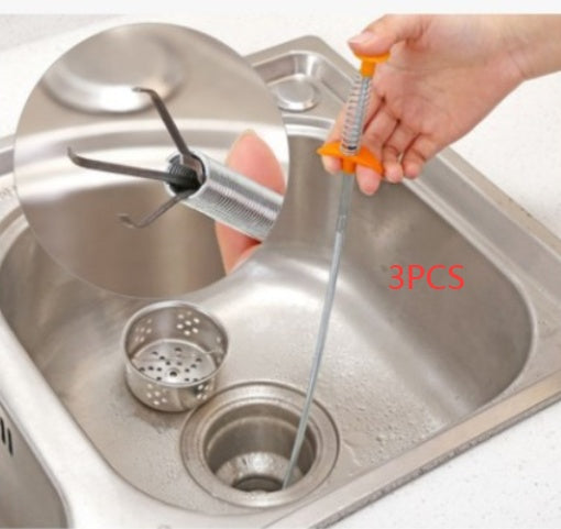 60CM Sewer Dredger Spring Pipe Dredging Tool Household Hair Cleaner Drain Clog Remover Cleaning Tools Household For Kitchen Sink Kitchen Gadgets Trento store