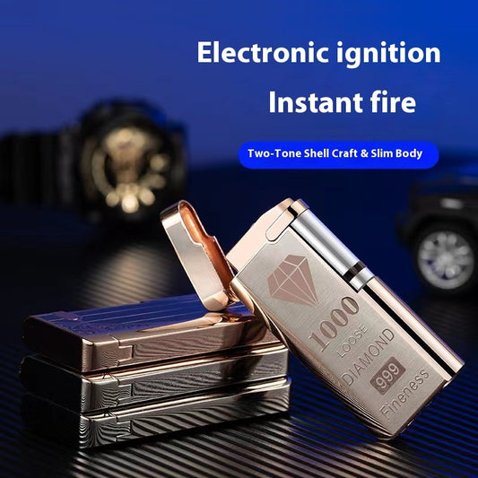 Inflatable Induction Windproof Touch Metal Electronic Lighter Trento store