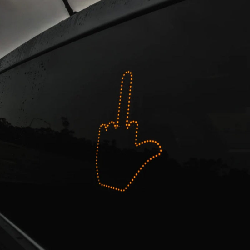 Funny New LED Illuminated Gesture Light Car Finger Light With Remote Road Rage Signs Middle Finger Gesture Light Hand Lamp Trento store