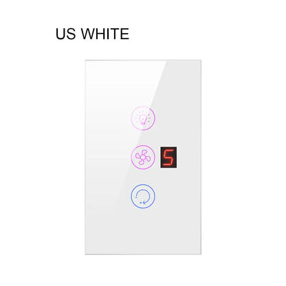 Smart AmericanEuropean Standard Fan Light Switch Mobile Phone Voice Control Speed Control Fan Light Switch Trento store