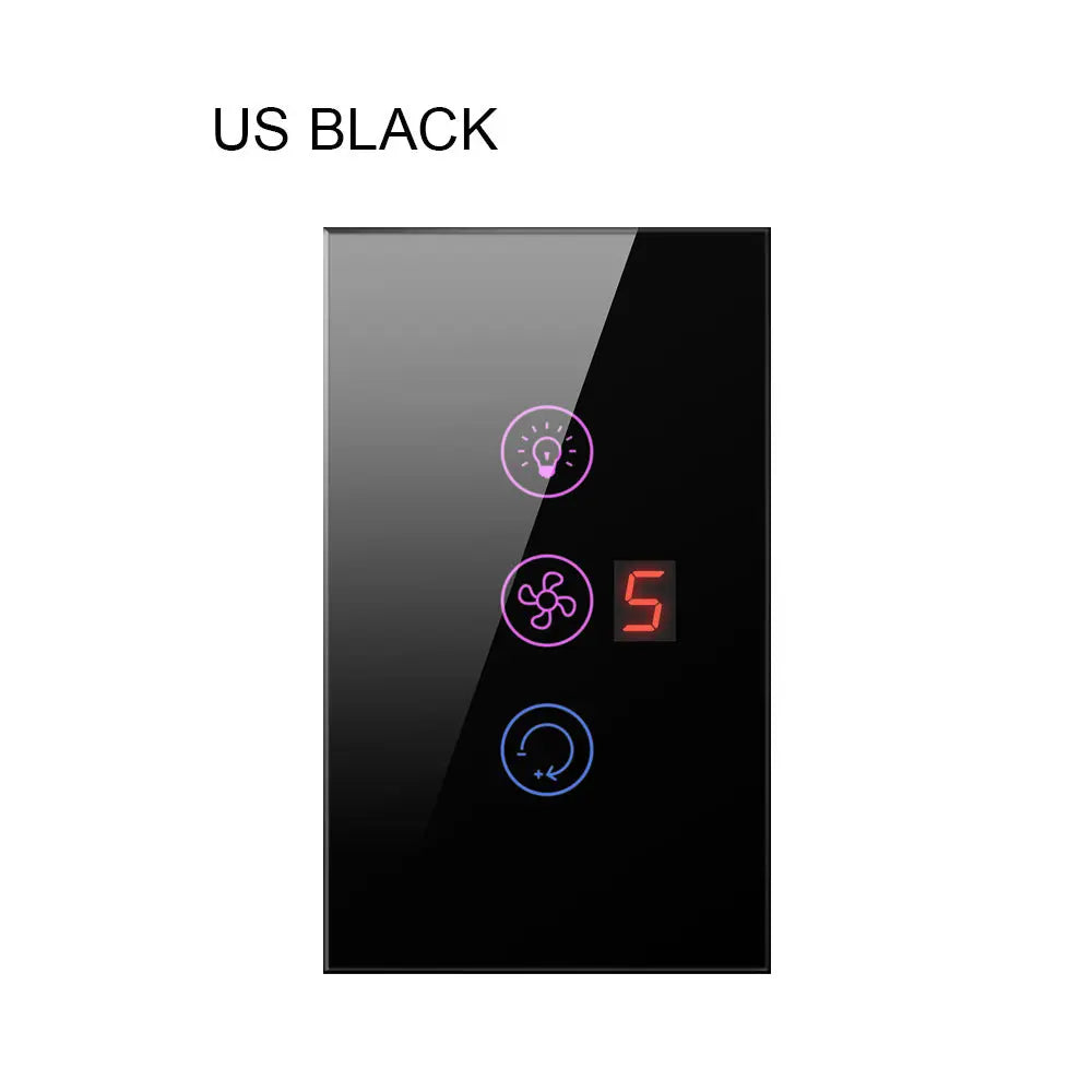Smart AmericanEuropean Standard Fan Light Switch Mobile Phone Voice Control Speed Control Fan Light Switch Trento store