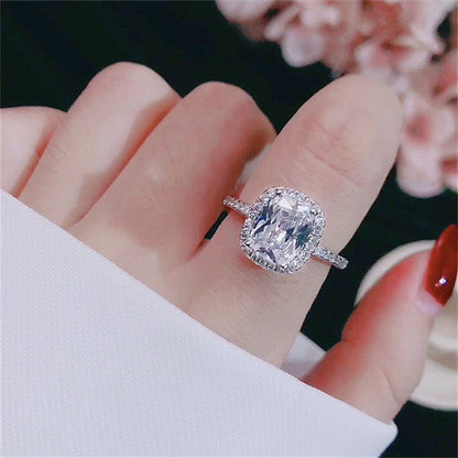 Rings For Women Bridal Wedding Anelli Trendy Jewelry Engagement Ring White Gold Color Anillos Trento store