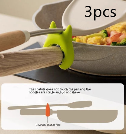 Multifunctional Spatula Holder Silicone Anti-overflow Spoon Holder Cooking Pot Anti-scalding Clip Kitchen Gadgets Trento store