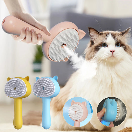 Hair Cleaning Brush With Mist Multifunctional Cat Grooming Brush Rechargeable Self Cleaning Slicker Brush For Pets Dogs & Catsb Pet Products Trento store